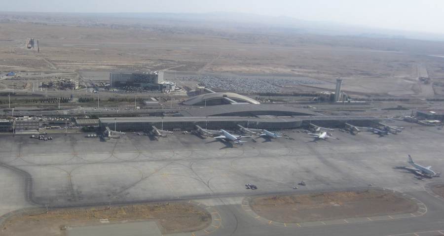 Main terminal at Tehran Imam Khomeini International Airport, where Thursday departures listed no Gulf destinations