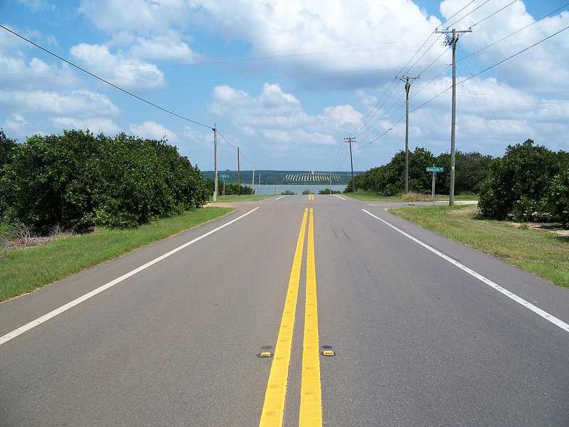 Two-lane Polk County road with double yellow center line illustrating the Lucerne Park Road crash setting