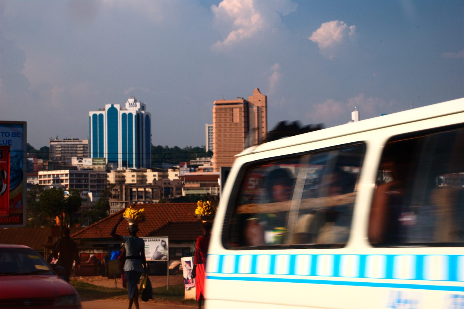 Street scene and skyline in Kampala, Uganda, where the health ministry announced the 21-day Ebola quarantine for Congo returnees