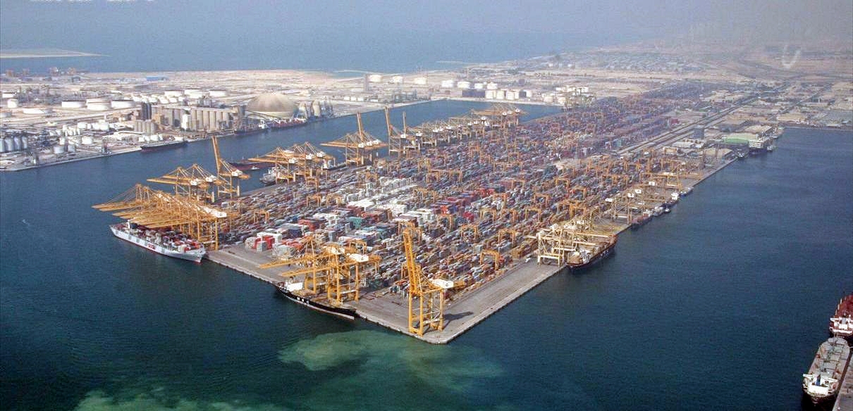 The Port of Jebel Ali in Dubai, the Gulf's largest man-made port and part of the economic infrastructure Iran now threatens
