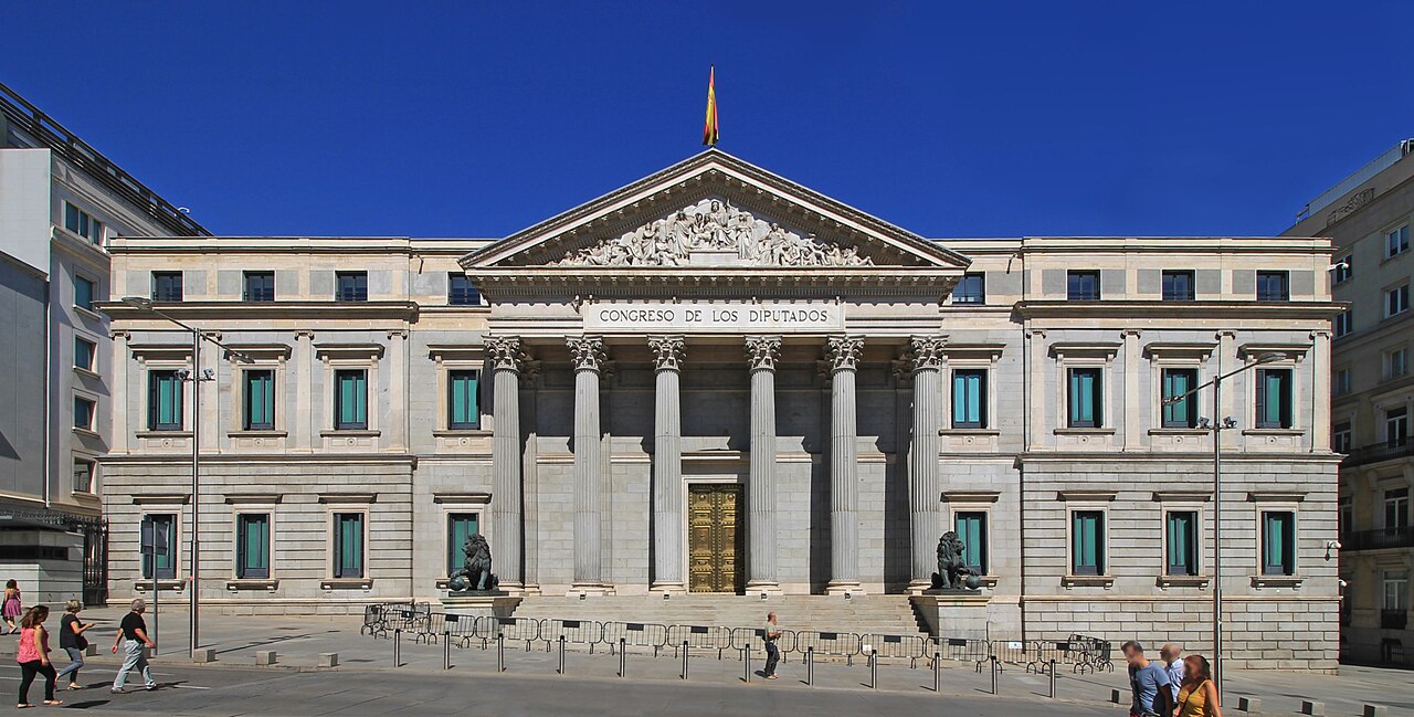 Spain's Congress of Deputies after housing decrees were defeated before the November 2026 election