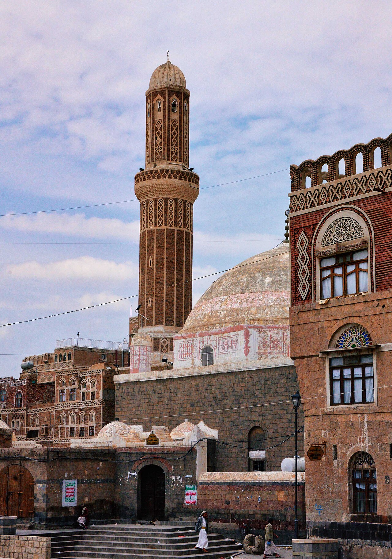 A mosque in Sanaa, Yemen, photographed in 2015. The capital's dense historic quarters complicate any air campaign.