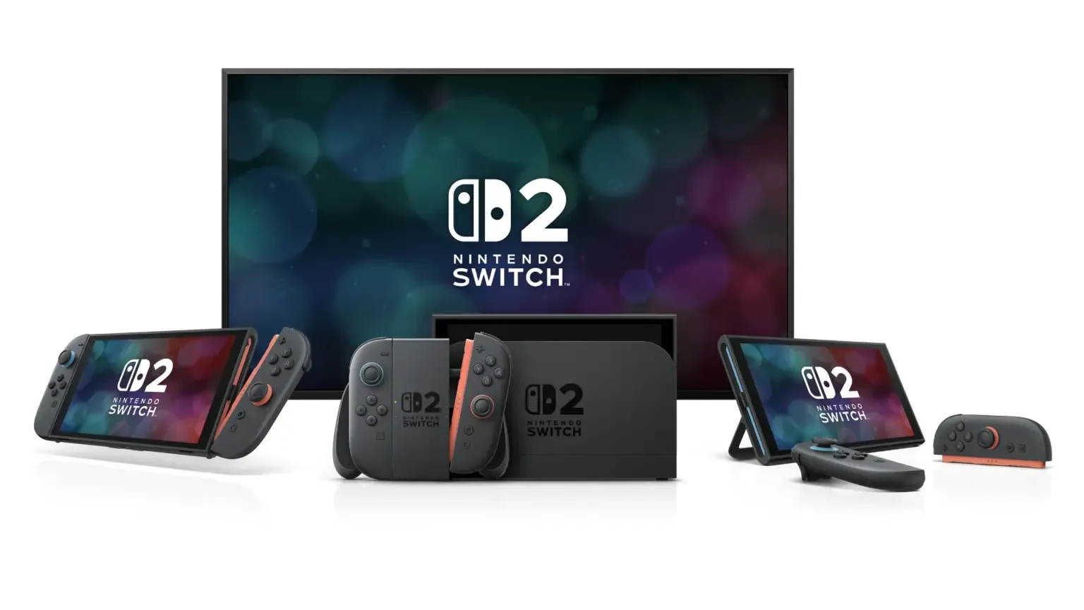 The Nintendo Switch 2 console and its controllers — the Ocarina of Time remake launches November 5 as the system's flagship holiday title, file photo