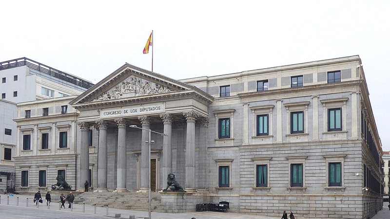Palacio de las Cortes in Madrid, home of Spain's Congress of Deputies