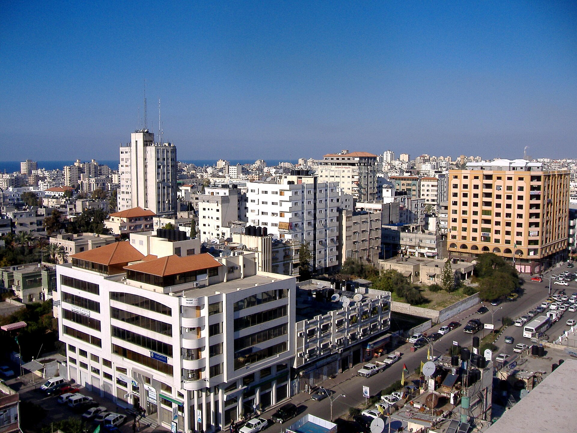 Gaza City skyline and streets — Israeli fire kills four in Gaza during the ceasefire period