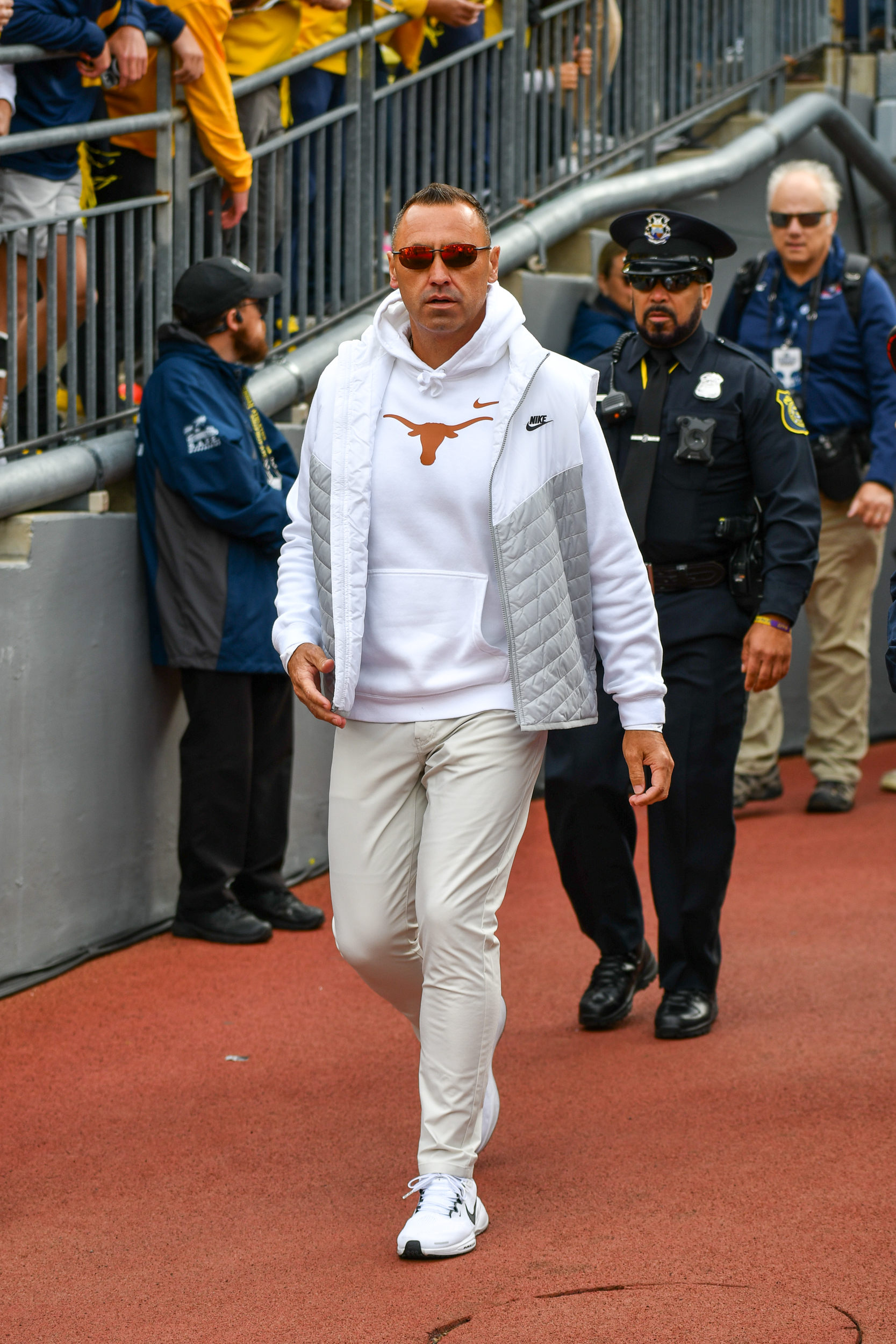 Texas head coach Steve Sarkisian, whose team beat Ole Miss 34-27 in Austin