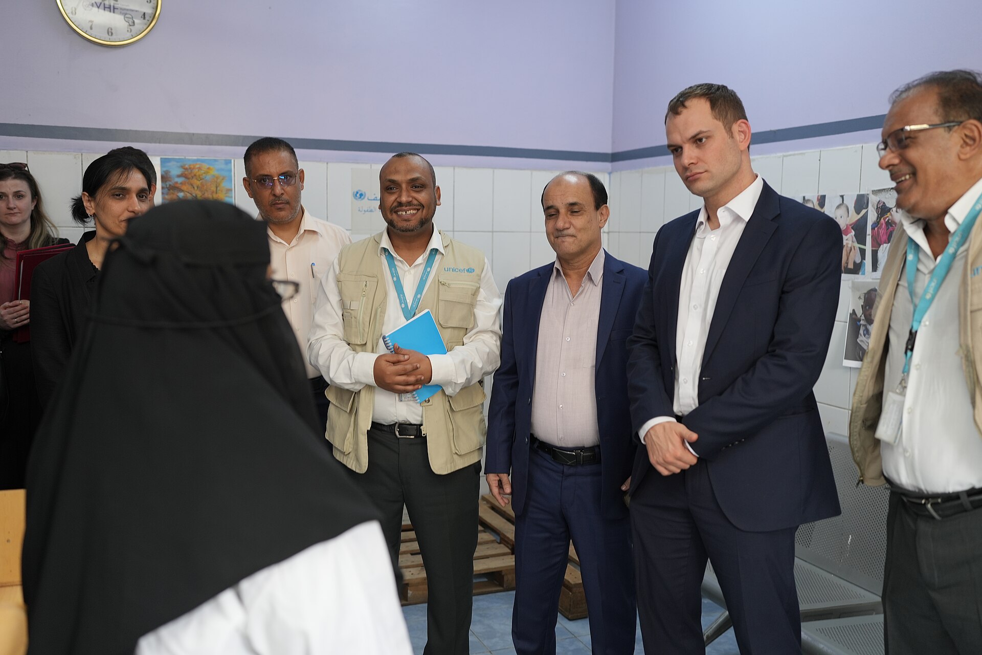A camp for internally displaced people at Ash-Sha'b, Aden, during a visit by aid organisations in November 2025 — Yemen fighting cuts off aid 800000 people, the UN says