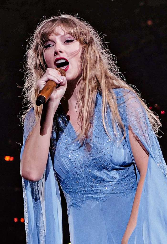 Taylor Swift performing during the folklore set of the Eras Tour — she won Video of the Year at the 2026 MTV VMAs for 'The Fate of Ophelia'
