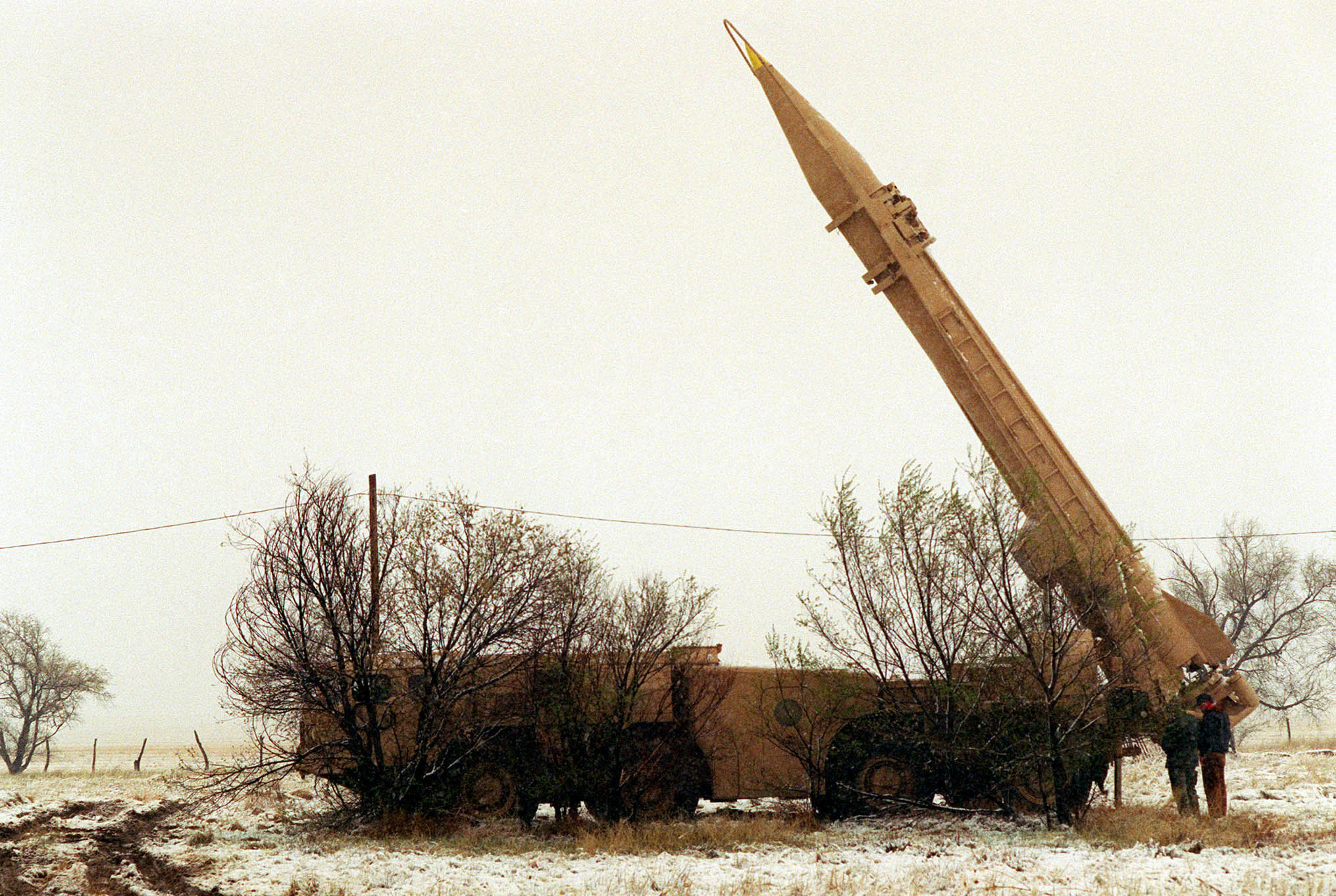 A Scud ballistic missile launcher, file photo, of the type from which Houthi ballistic missiles were developed