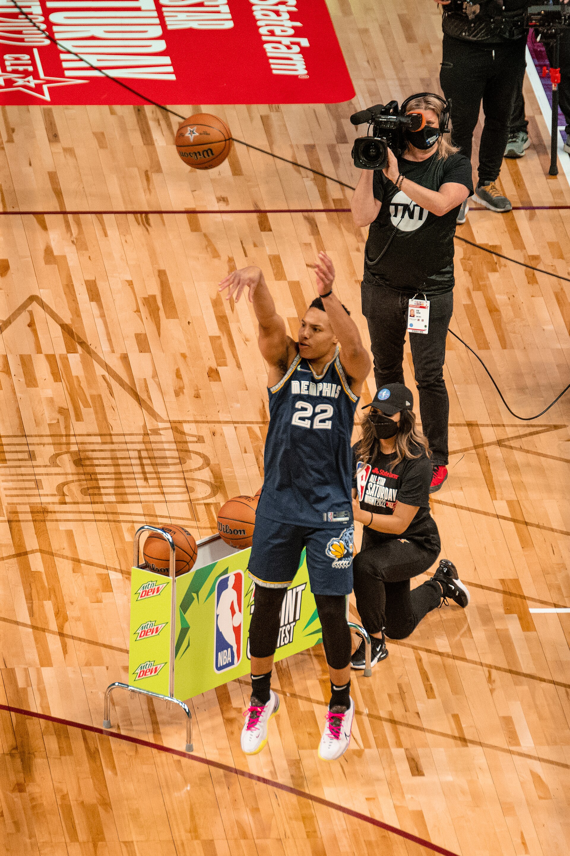 Desmond Bane 22 points — Bane, whose three-pointer with 4:53 left gave Orlando the lead for good against the Knicks, in a Memphis Grizzlies file photo from the 2022 Three-Point Contest