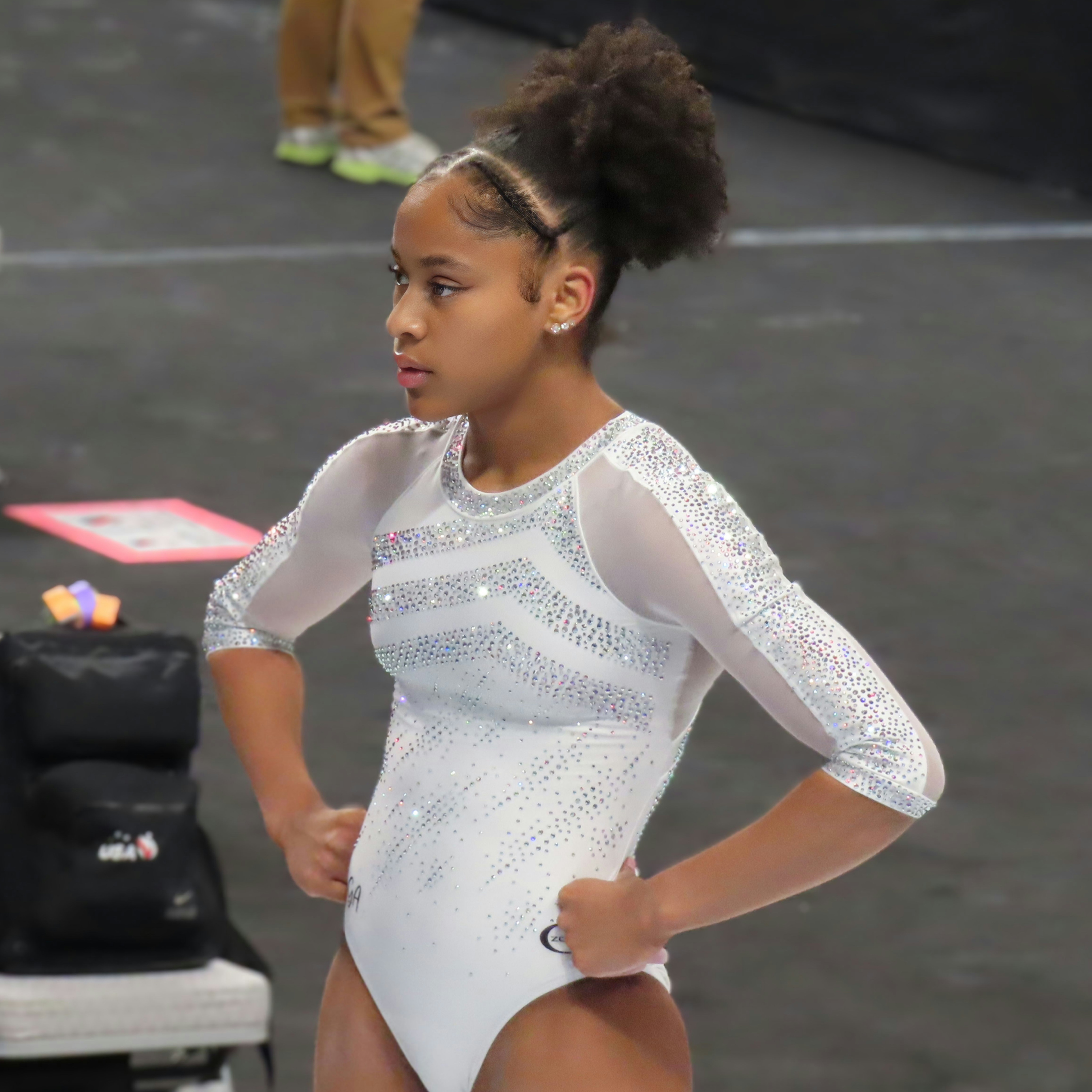 Skye Blakely of the United States — the only US gymnast in Rotterdam with previous world team experience, and a finalist for Friday's all-around final
