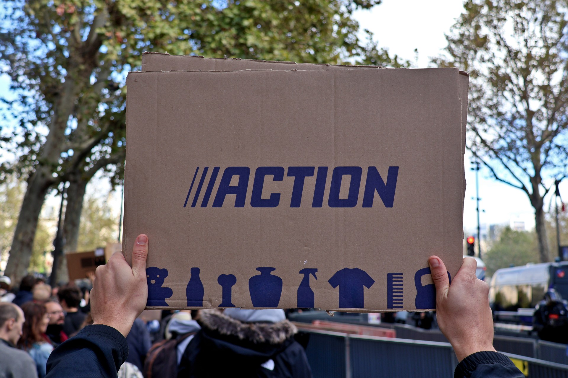 Demonstrators marching in Paris during the France protests today, October 17 2026, as 550,000 people joined nationwide marches over the cost of living and school conditions