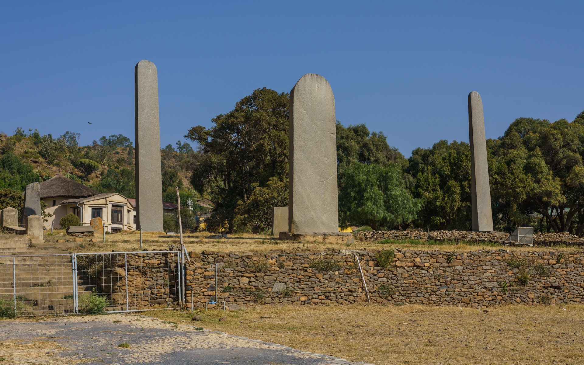 The Northern Stelae Field at Aksum, Ethiopia, with its ancient carved stone obelisks