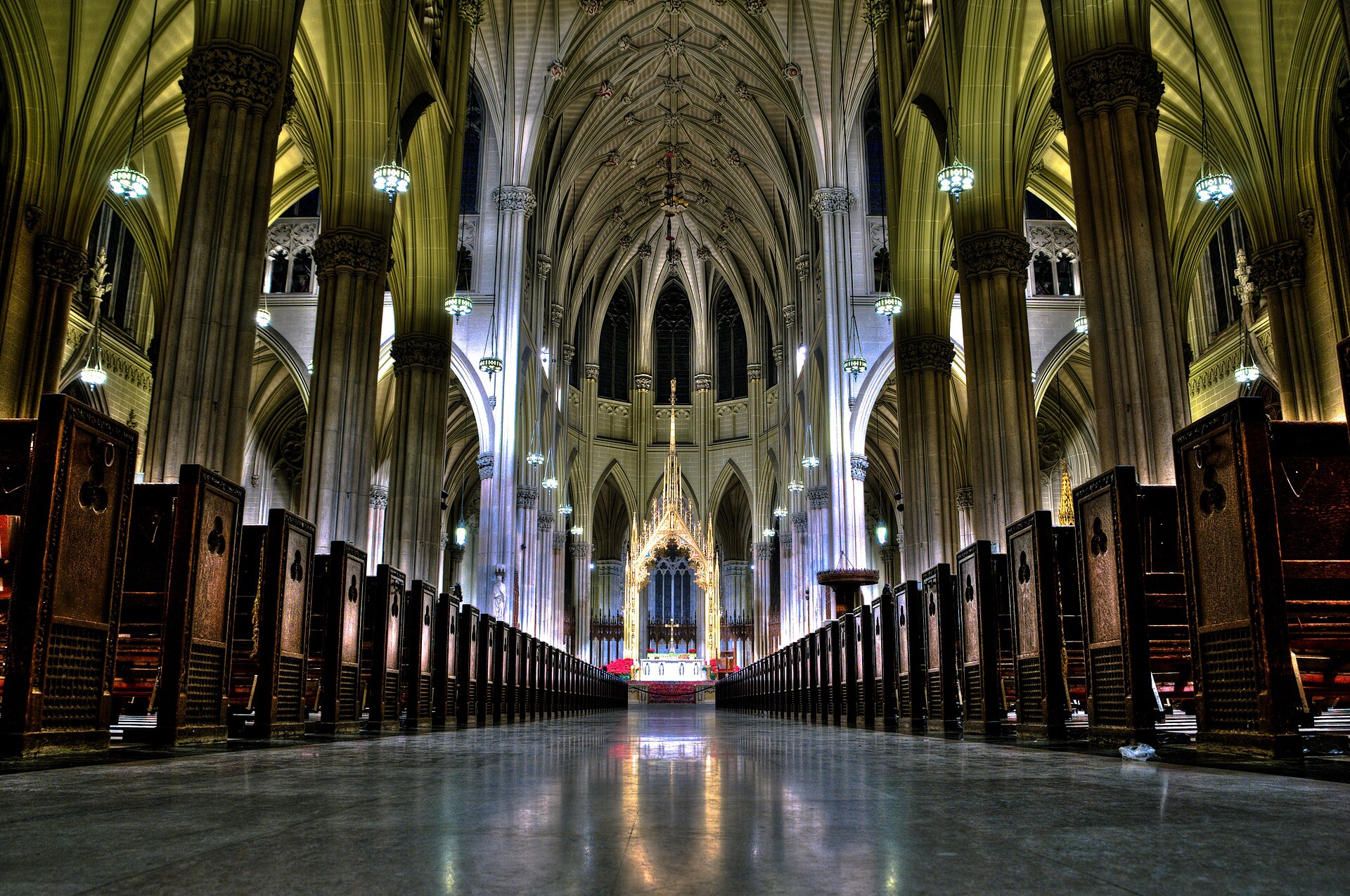 Interior of St Patrick's Cathedral in New York, seat of the archdiocese, file photo