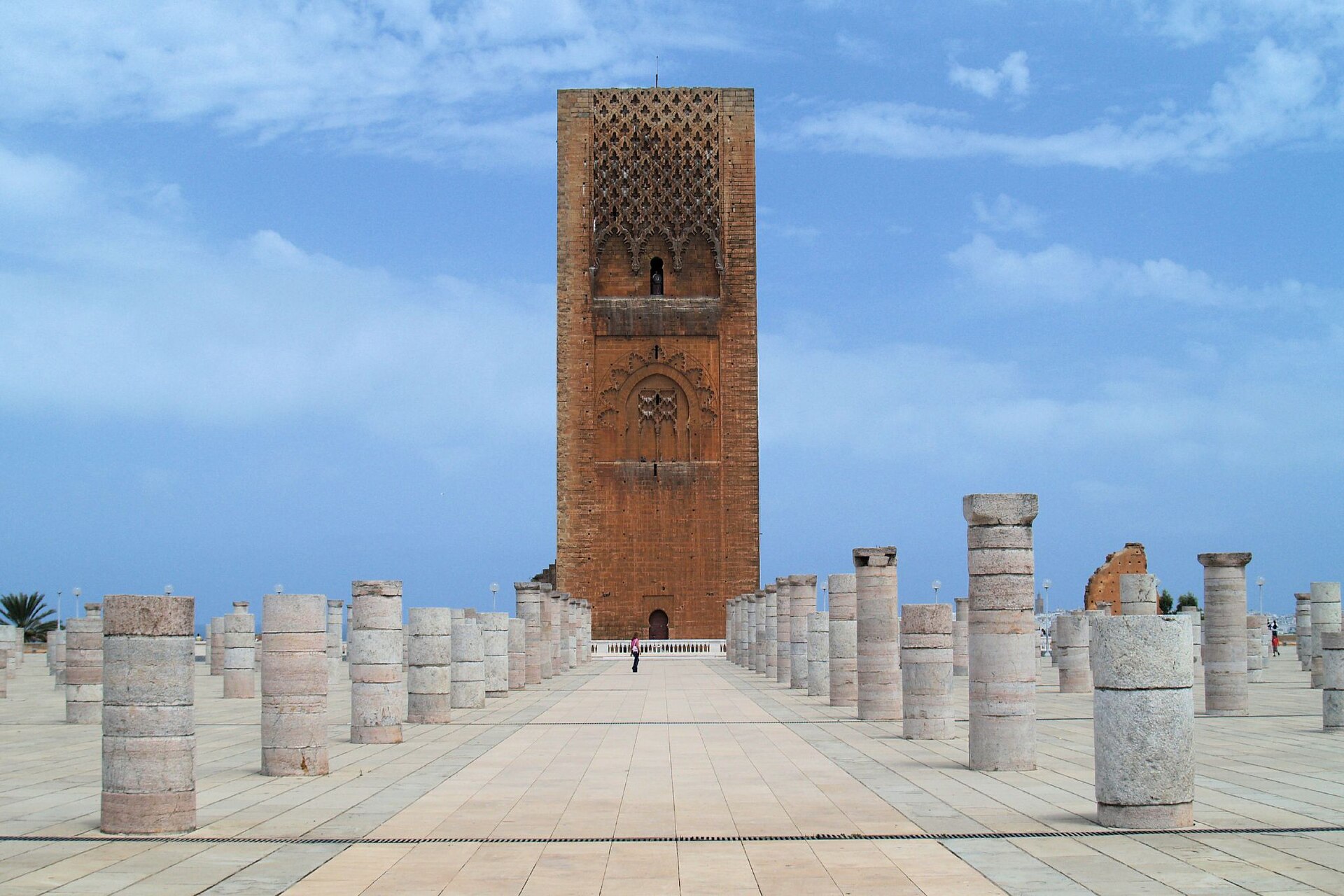 Hassan Tower and stone columns in Rabat, Morocco, where election results and coalition negotiations are centered