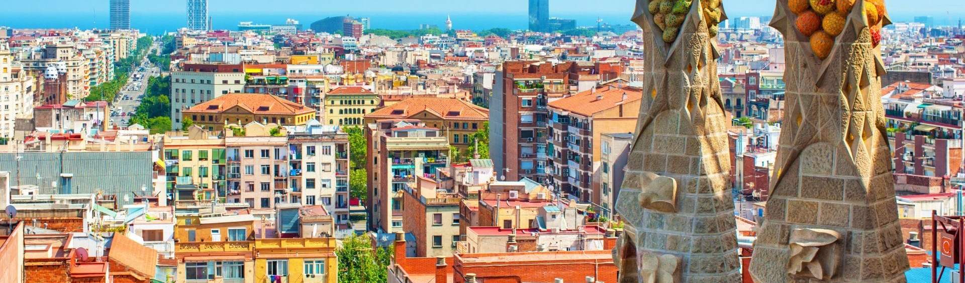 Barcelona streets during warm shoulder-season weather
