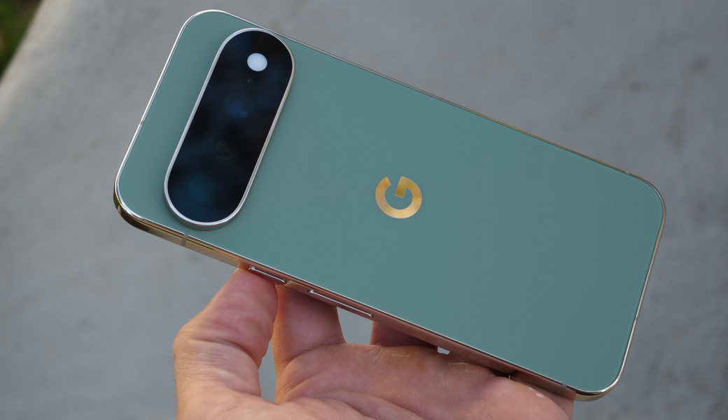 Google Pixel 11 Pro XL in Fog shown from the front and rear