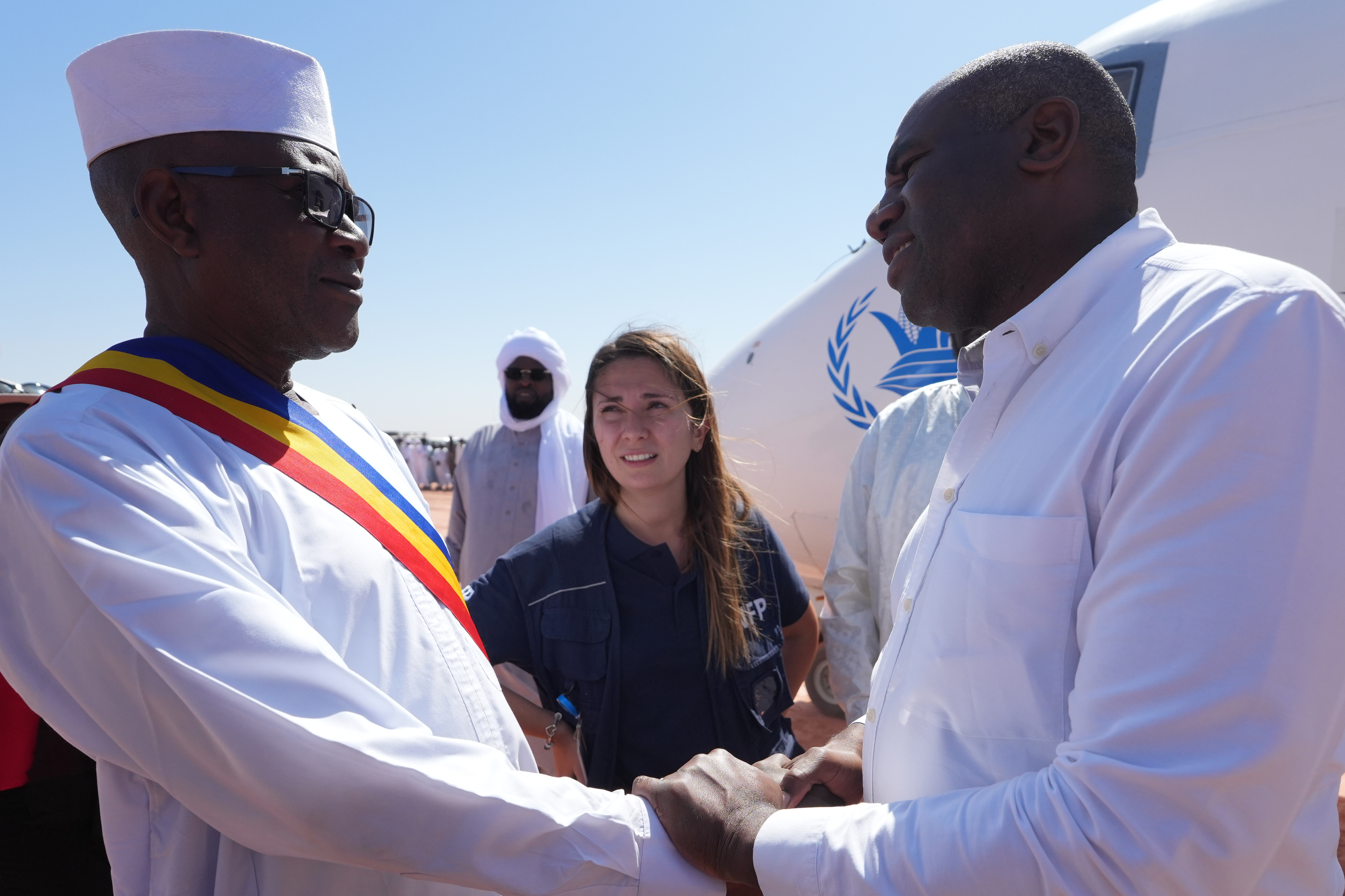 Adre Chad WFP aircraft Sudanese refugees aid operation January 2025 file photo