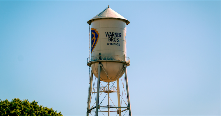 The Warner Bros. Studios water tower in Burbank, California