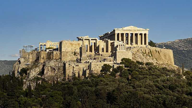 The Acropolis of Athens, the capital where Kimberly Guilfoyle serves as U.S. ambassador to Greece