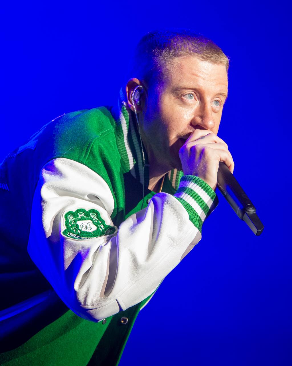 Macklemore performing at the Festival des Papillons de nuit in Normandy, 2022; in September 2026 he announced a 'Free Palestine Tour' after being dropped from Ed Sheeran's tour