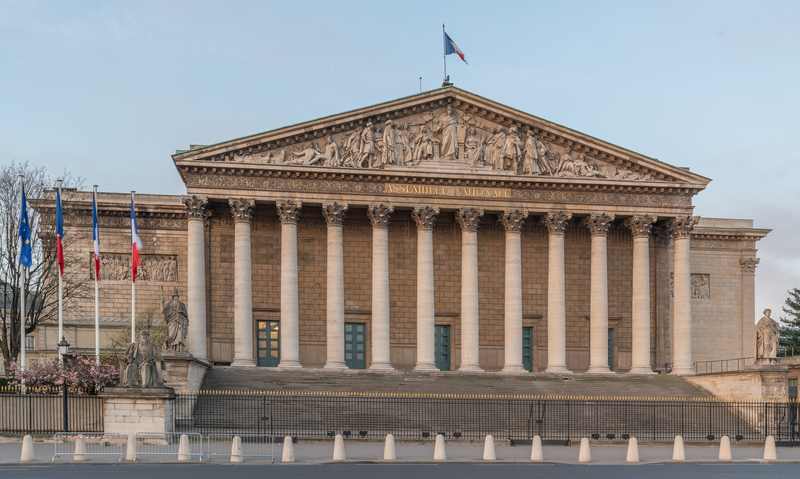 The Palais Bourbon in Paris, seat of the French National Assembly, where Le Pen's proposed budget rules would bind lawmakers