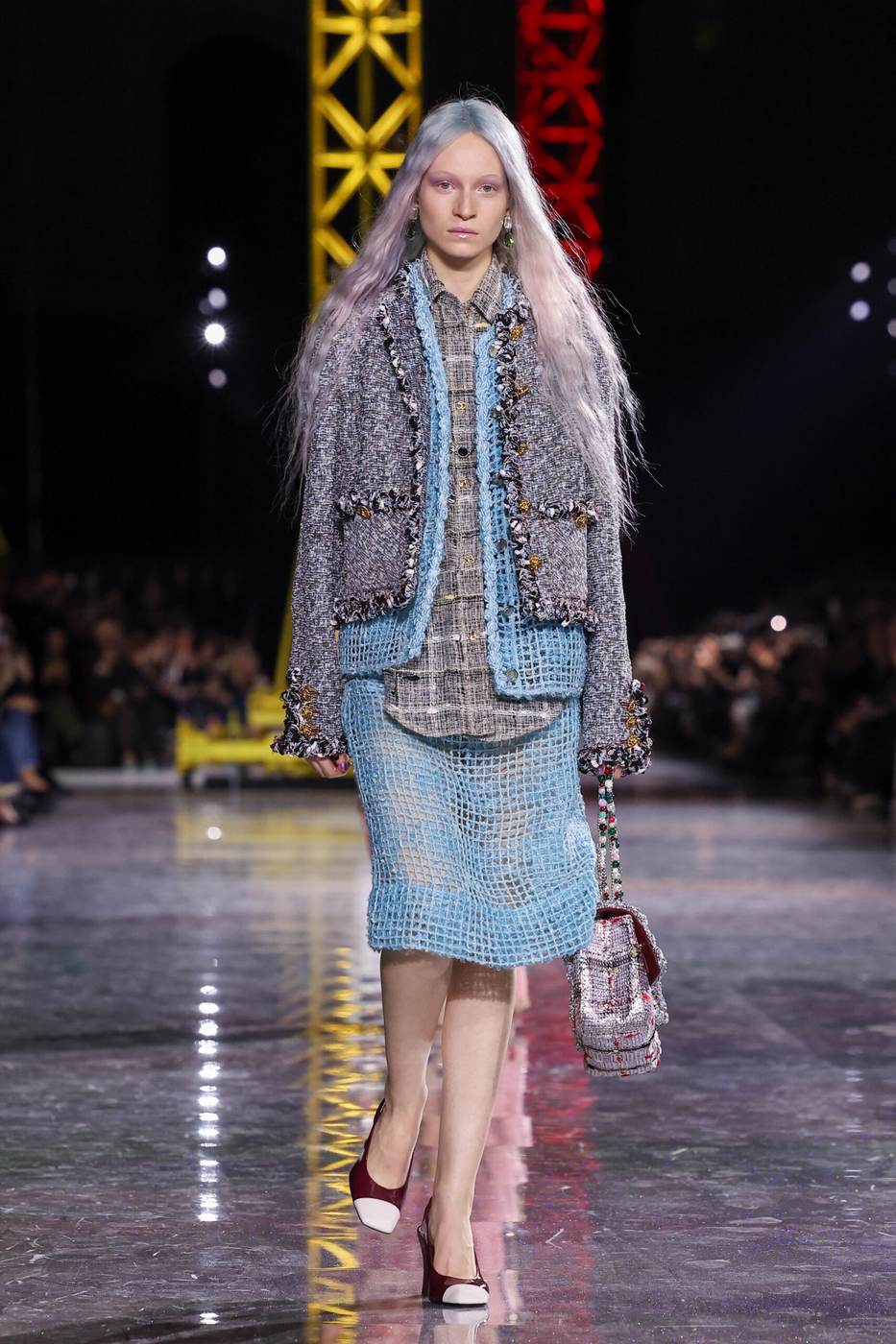 Second model in a Chanel fall-winter 2026 runway look