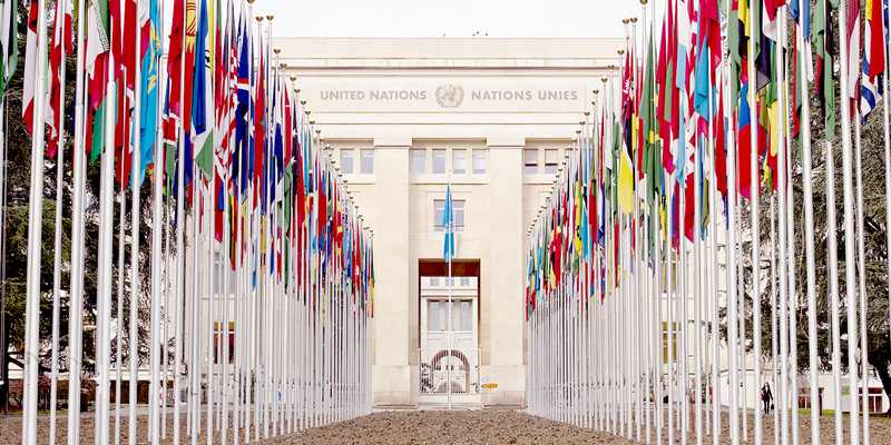 Palais des Nations in Geneva, context for Ukraine peace talks 2026 after earlier US-brokered rounds