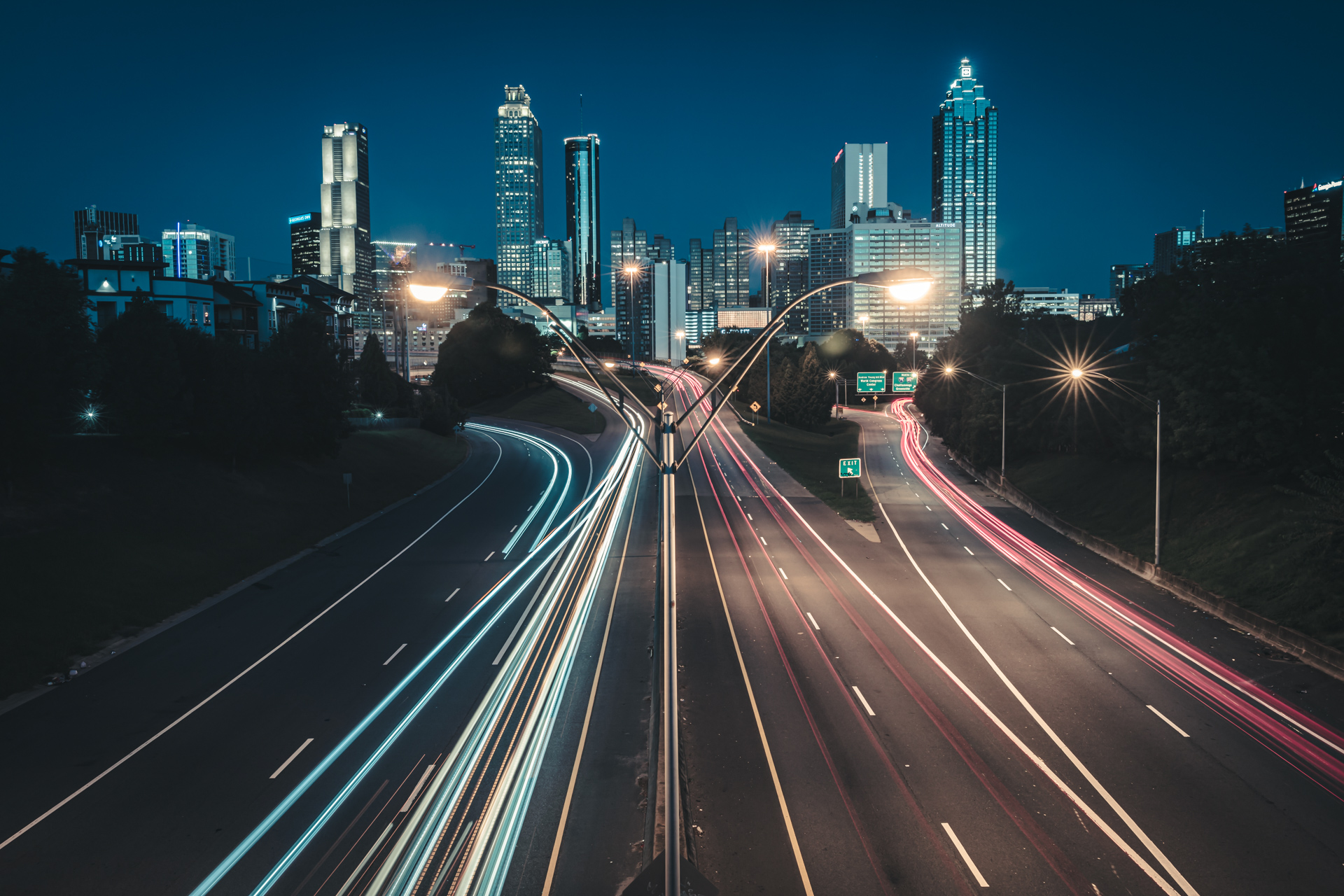 The Atlanta skyline at dawn — host city of the G20 foreign ministers meeting