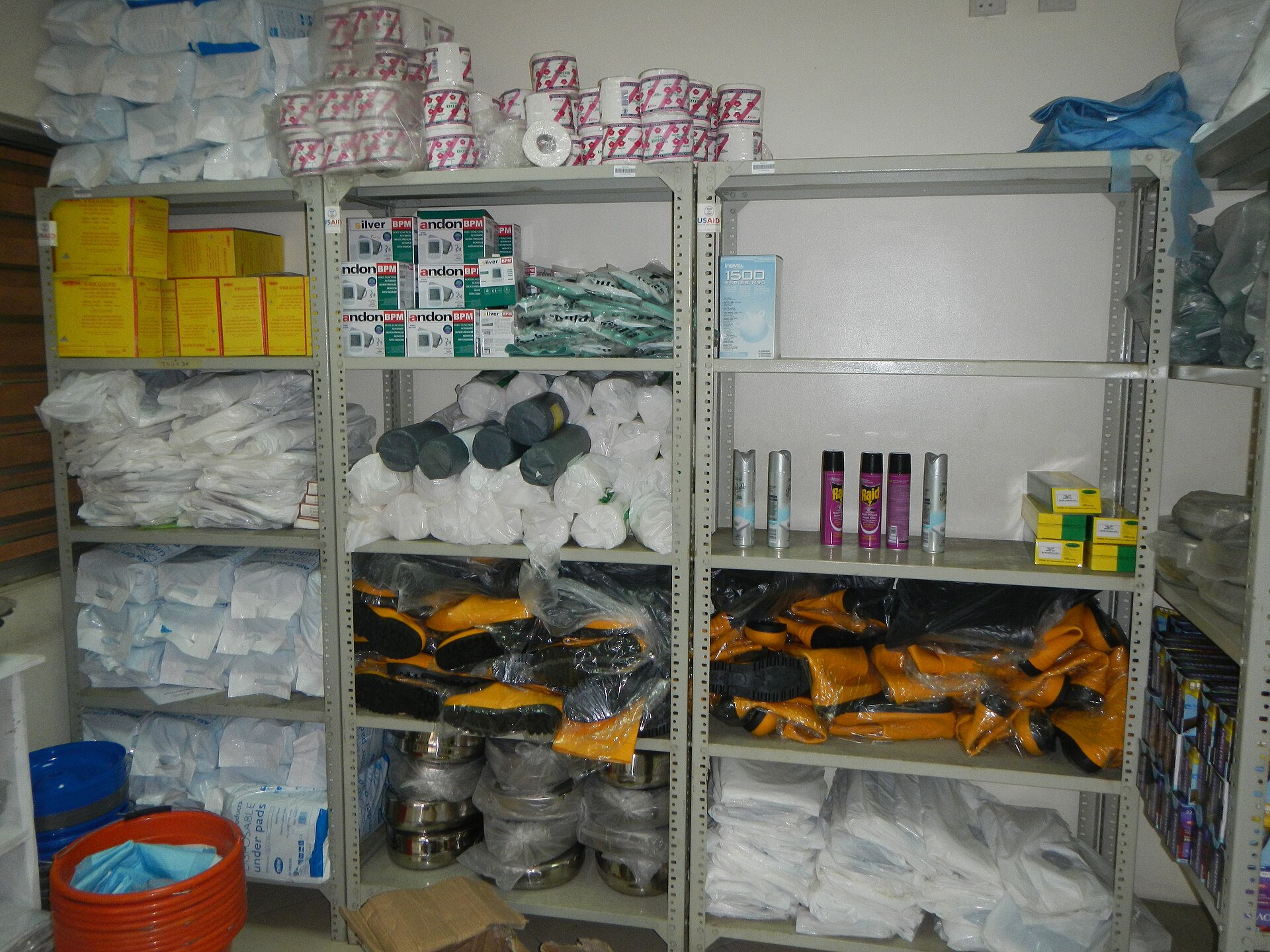 Ebola protective equipment supplies stocked in Lagos Nigeria 2014