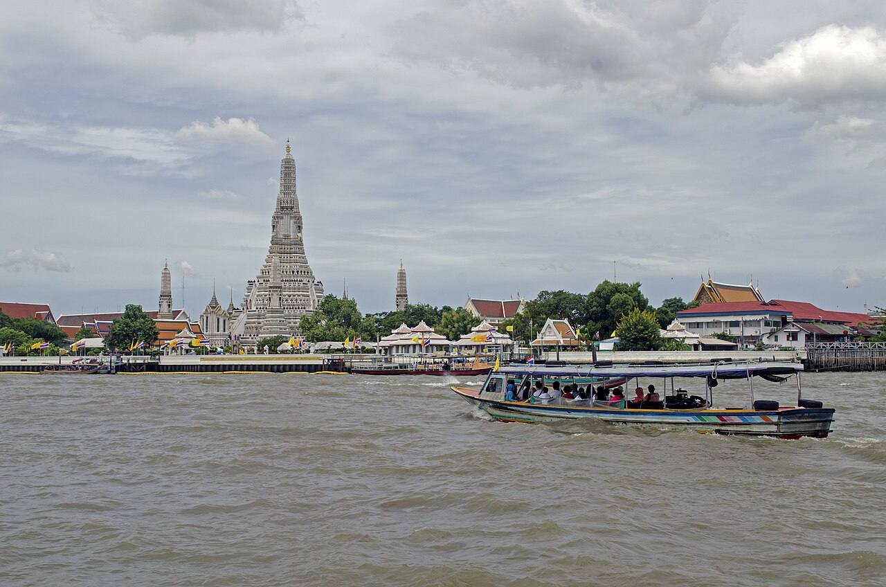 Wat Arun, the Temple of Dawn, on the Bangkok riverfront — a file photo of the Thai capital now under a citywide flood disaster declaration