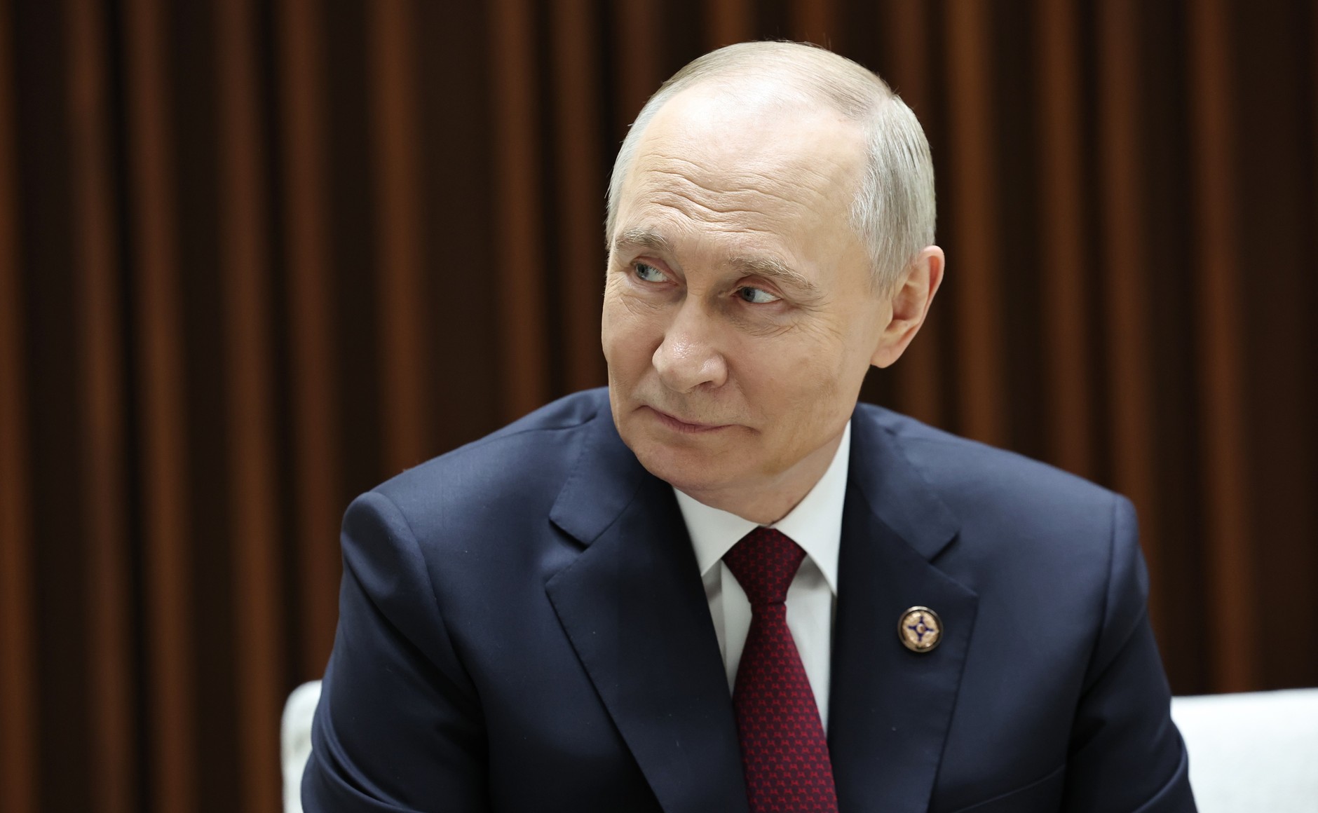 Vladimir Putin at a meeting in Bishkek in November 2025