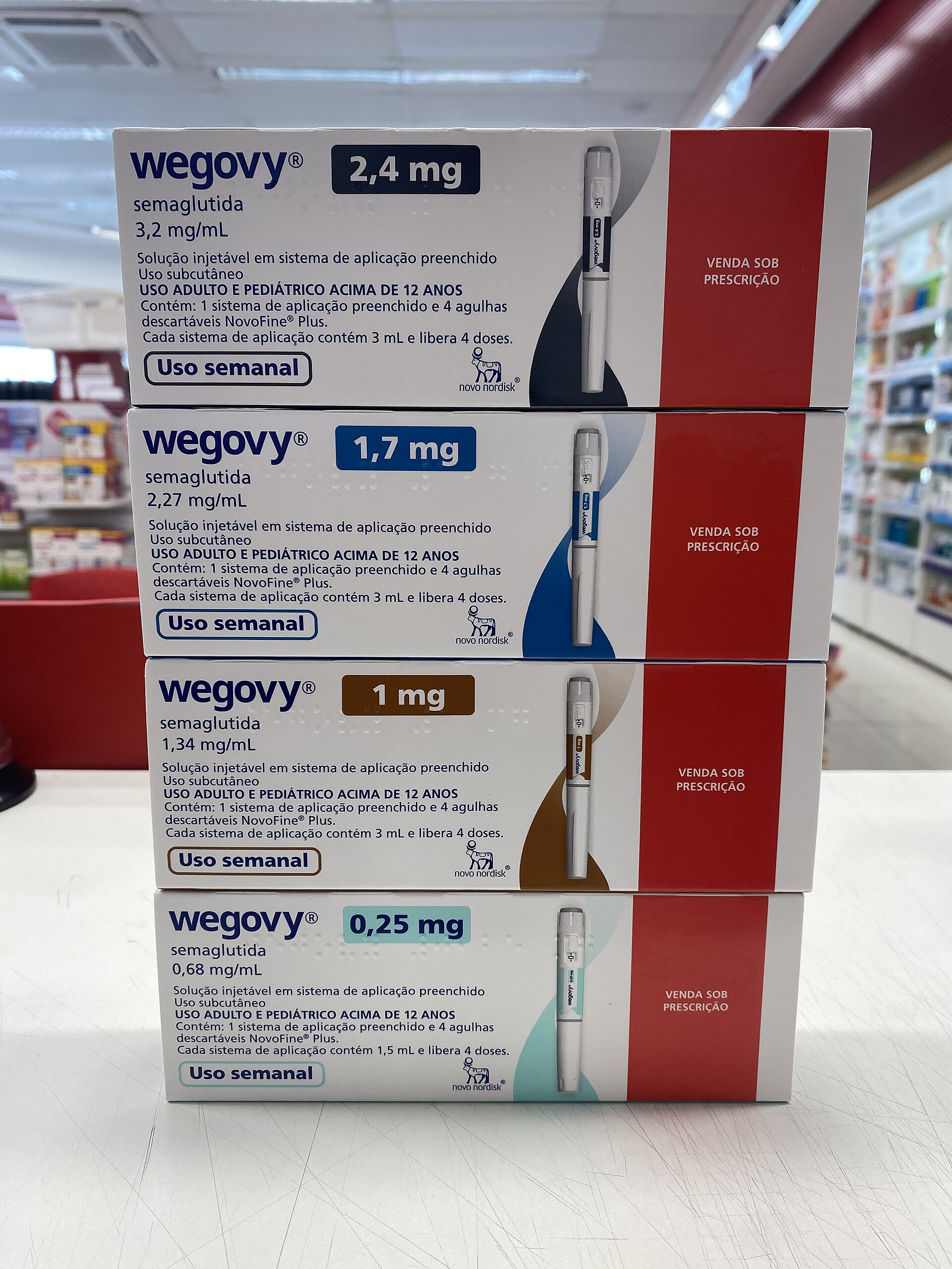 A Wegovy semaglutide pen, one of the GLP-1 medicines covered by the NAION vision loss research