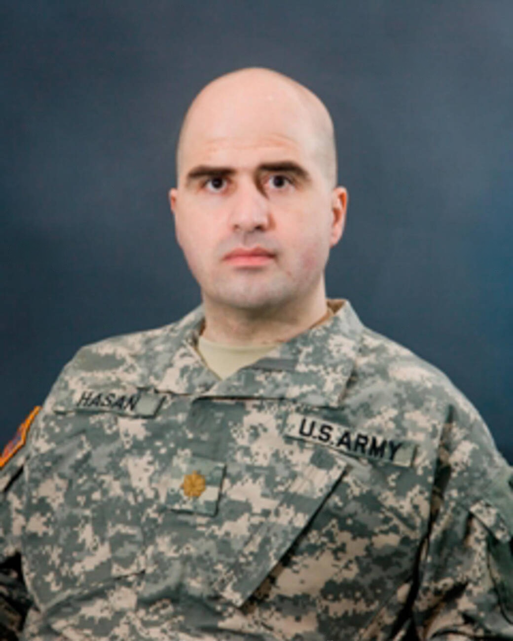 Official U.S. Army portrait of Maj. Nidal Hasan in 2009, months before the Fort Hood shooting