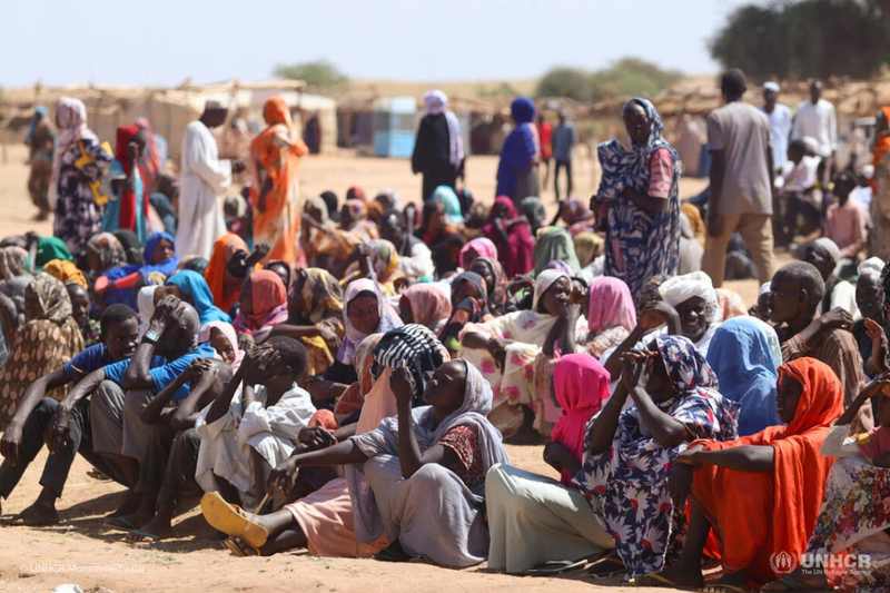 Displaced civilians fleeing Sudan's Darfur and Kordofan regions