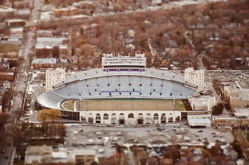 Northwestern's Ryan Field in Evanston, Illinois — the Wildcats upset Penn State 34-13 in the rebuilt stadium's grand opening (archive photo of the former stadium)