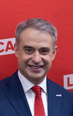 Poland Deputy Prime Minister Krzysztof Gawkowski, who called the Starlink station fire sabotage