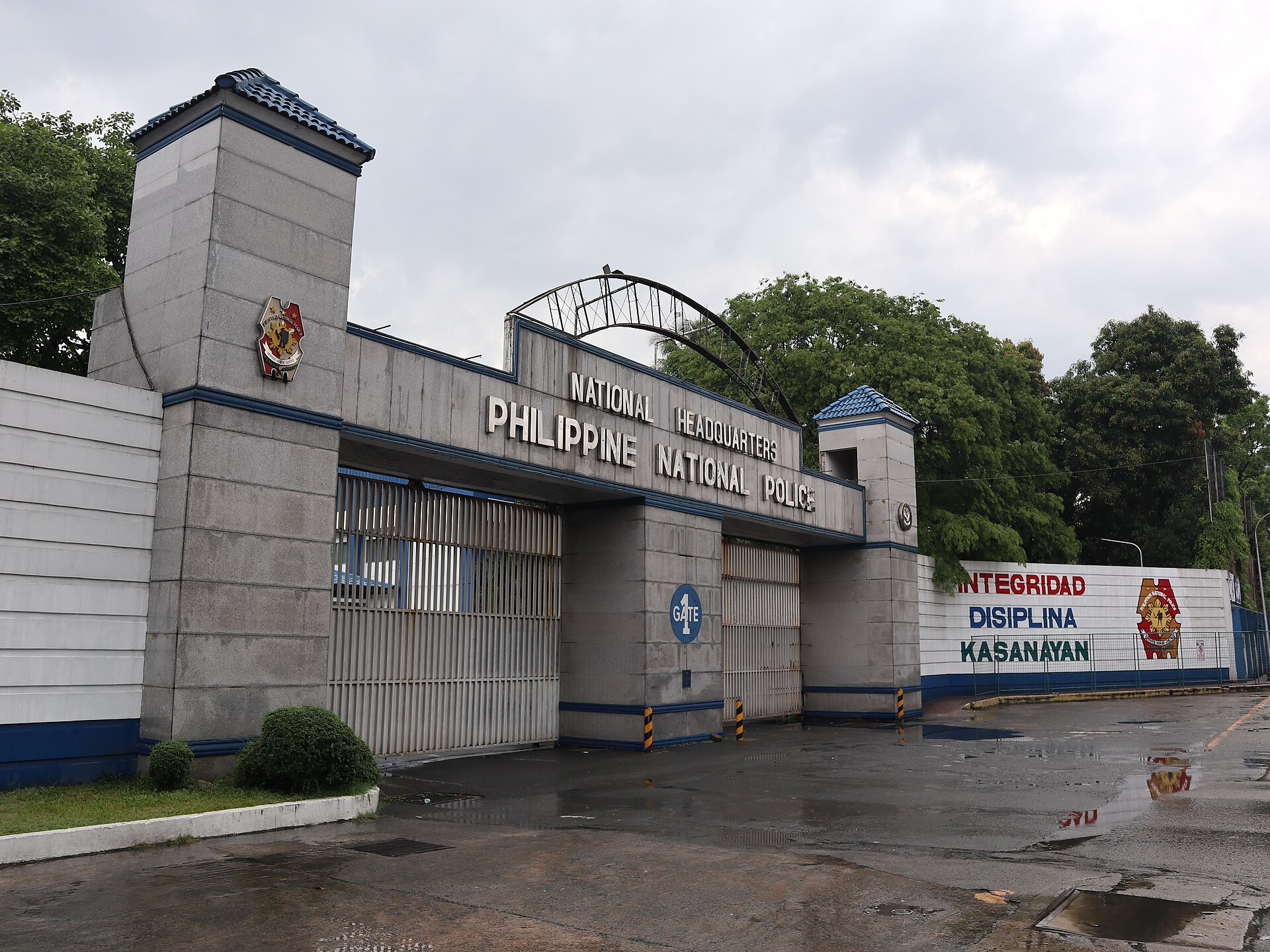 Bato dela Rosa bounty announcement site — Gate 1 of Camp Crame, the Philippine National Police national headquarters on EDSA, Quezon City