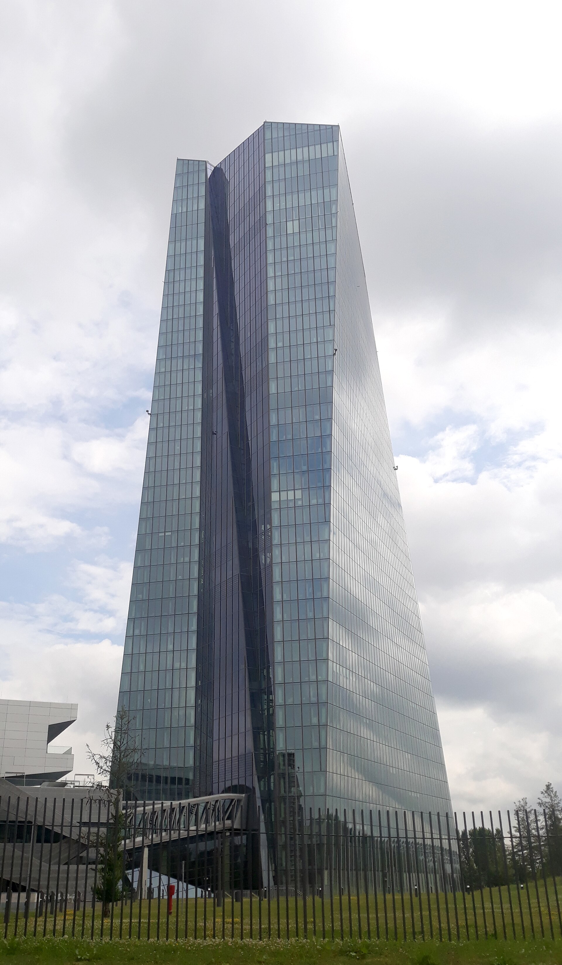 Eurozone PMI October 2026 — the European Central Bank headquarters tower in Frankfurt, which must weigh slowing growth against inflation running near double its target