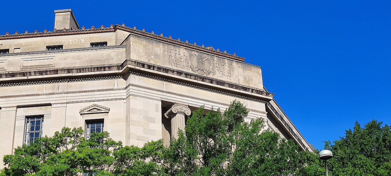 The Robert F. Kennedy Department of Justice Building in Washington DC, from which the California ballot segregation demand was directed