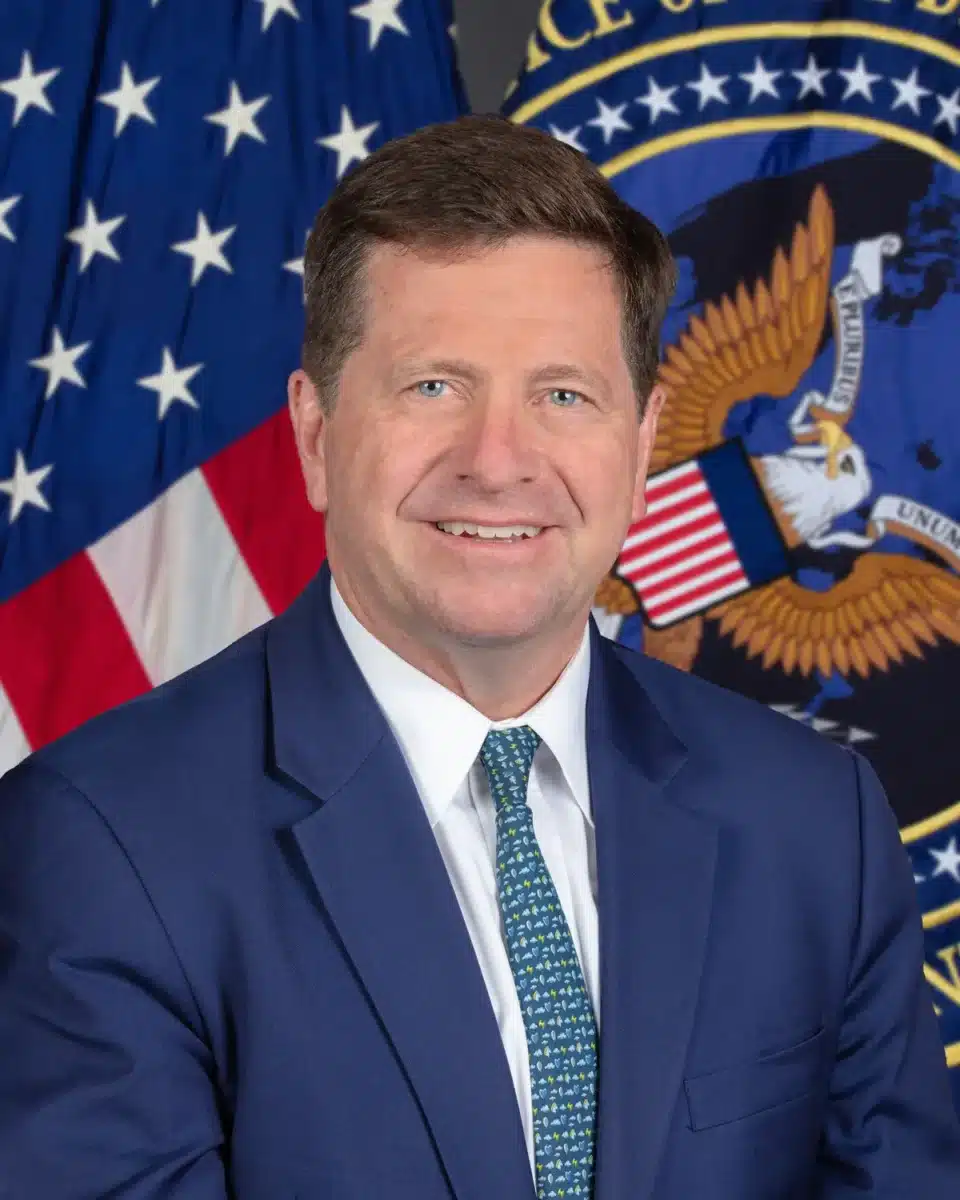 Official portrait of Jay Clayton, DNI and leader of the Trump Super Intelligence Force