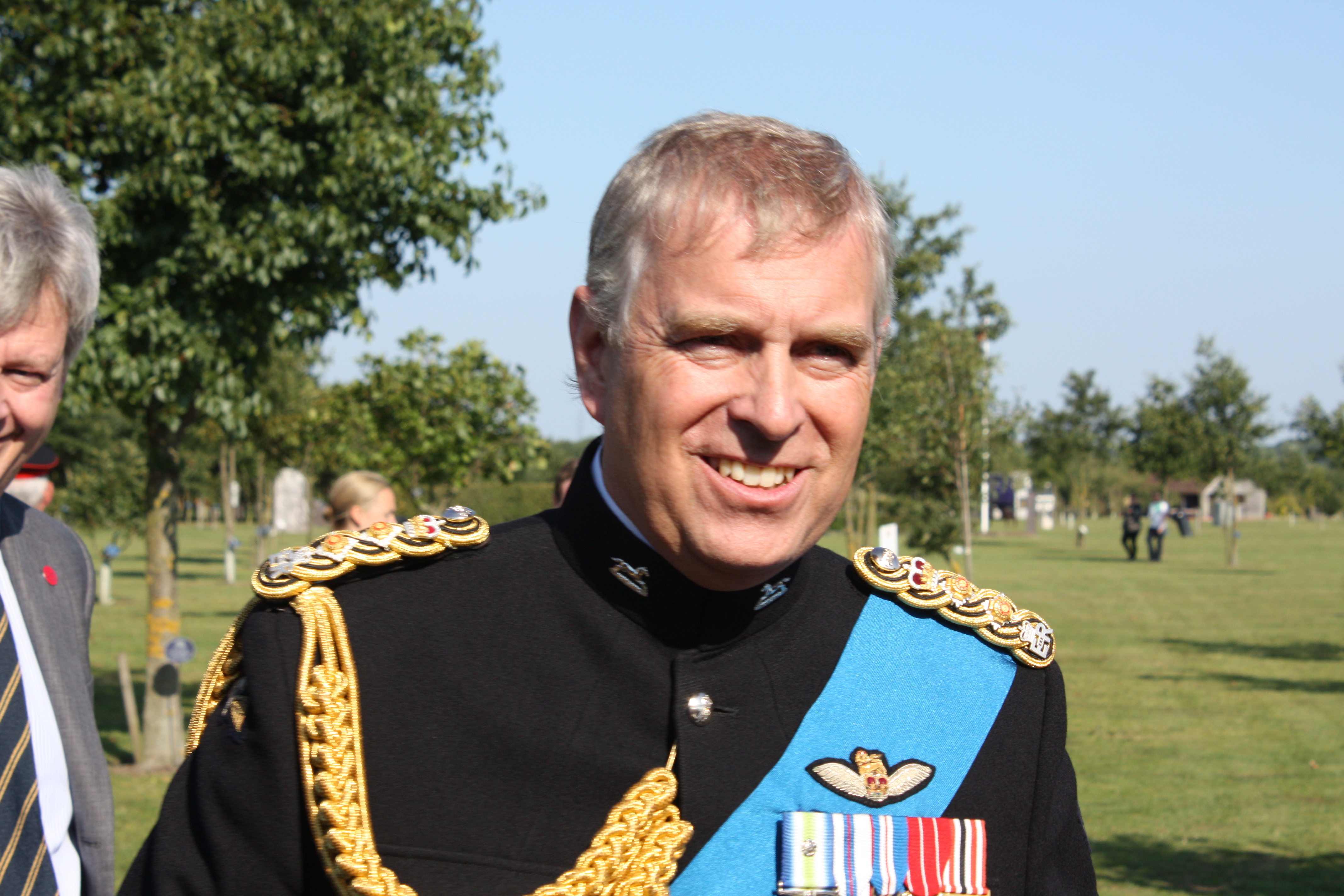 Andrew Mountbatten-Windsor, formerly Prince Andrew, at a public engagement