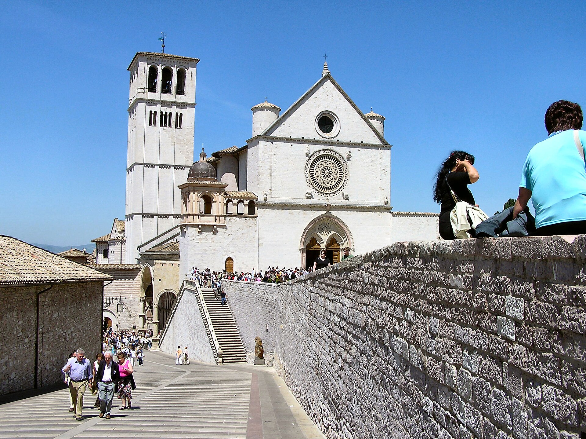The Basilica of St Francis in Assisi, where religious leaders gather Tuesday for a peace meeting Pope Leo had to cancel attending