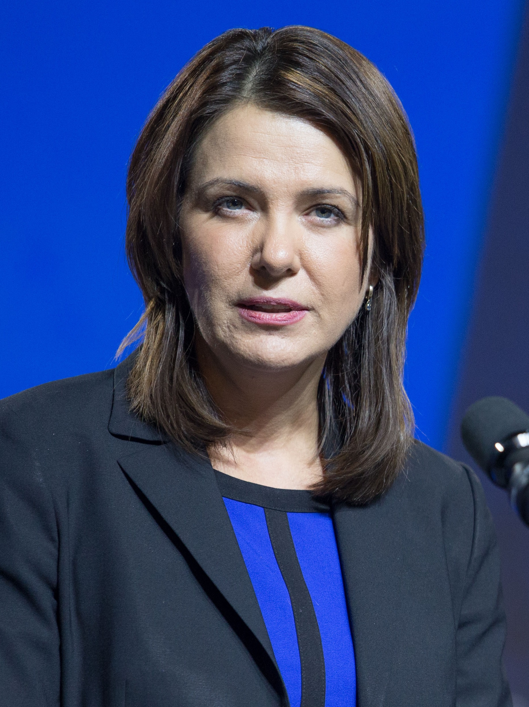 Alberta Premier Danielle Smith, who called the Alberta referendum and voted in advance to remain in Canada while backing her nine other questions