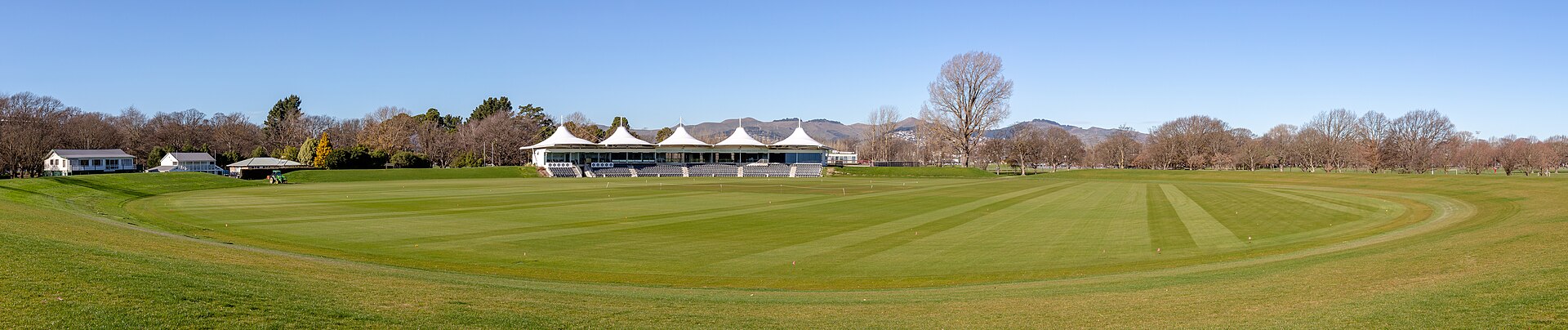 Hagley Oval in Christchurch, New Zealand — the venue where India completed their highest T20I chase of 226 against New Zealand, a ground where no side had previously chased more than 177 in a men's T20I