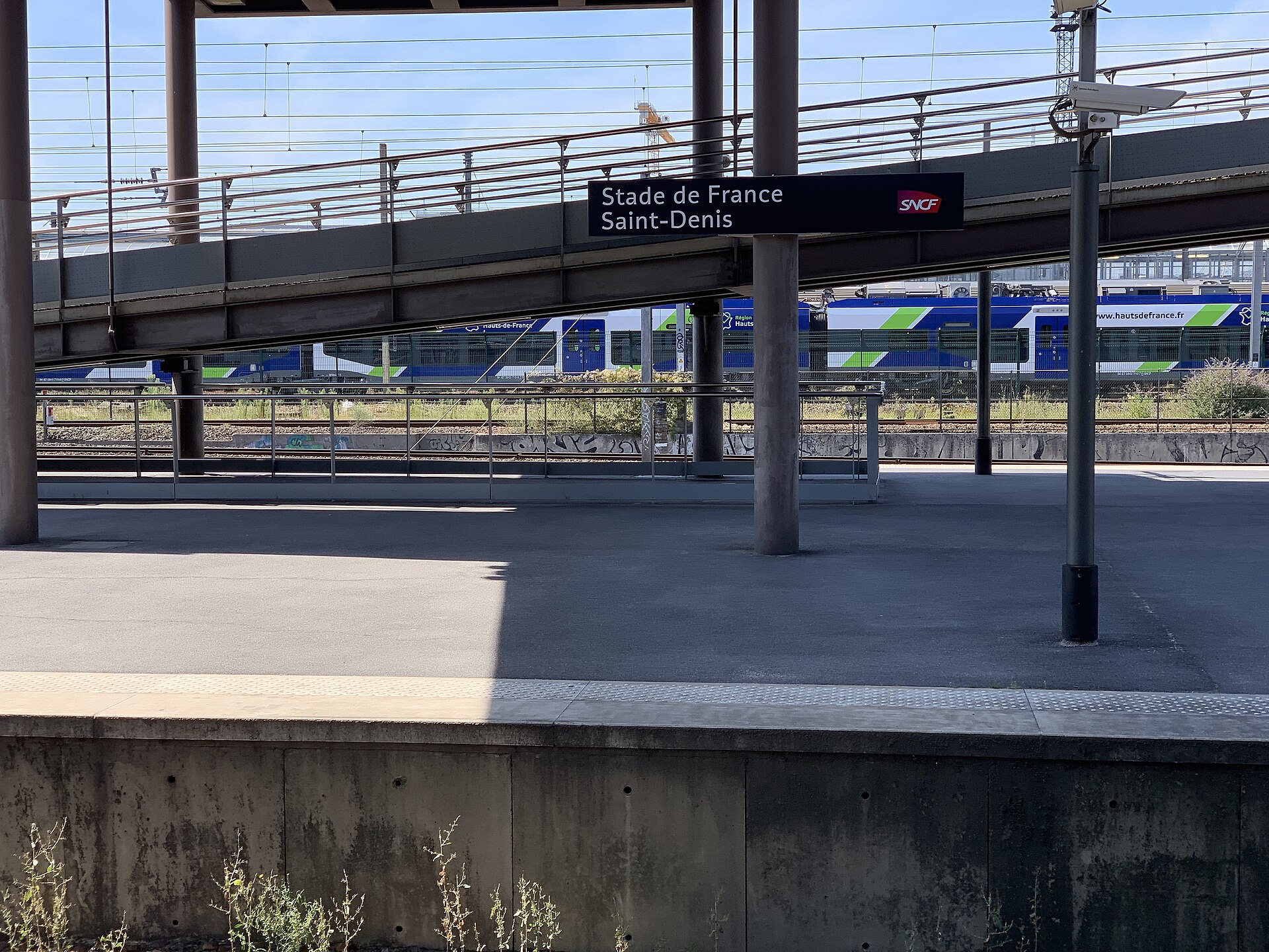 Stade de France Saint-Denis station, serving the stadium where the Steelers and Saints play the NFL's first regular-season game in France on Sunday