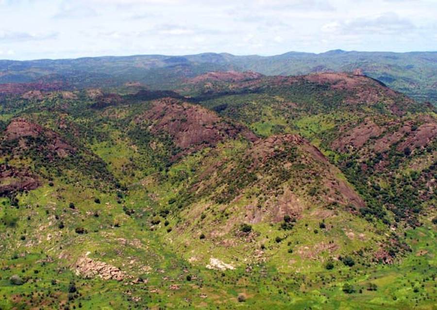 Nuba Mountains landscape in Kordofan, shown as regional context for the 2026 Kordofan campaign