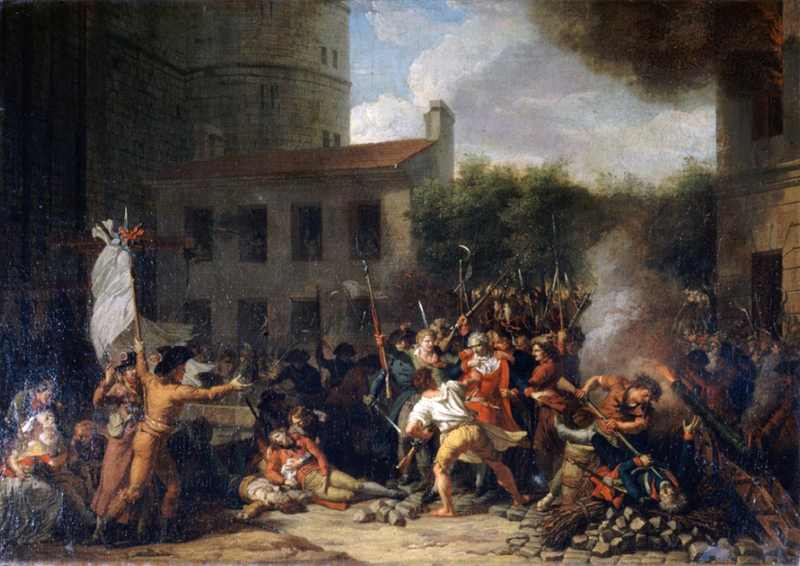 Charles Thévenin's painting of the storming of the Bastille on July 14, 1789