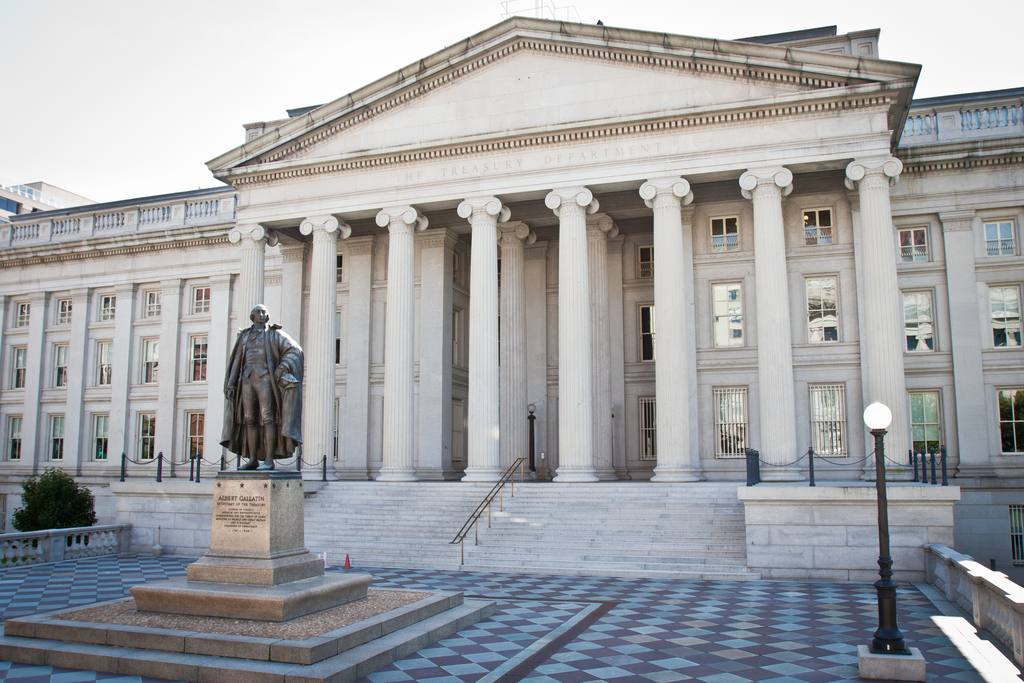 U.S. Treasury Department building in Washington, where officials say they continue raising the Iranian airline sanctions issue directly with senior Turkish authorities — Iran airlines Turkey sanctions enforcement