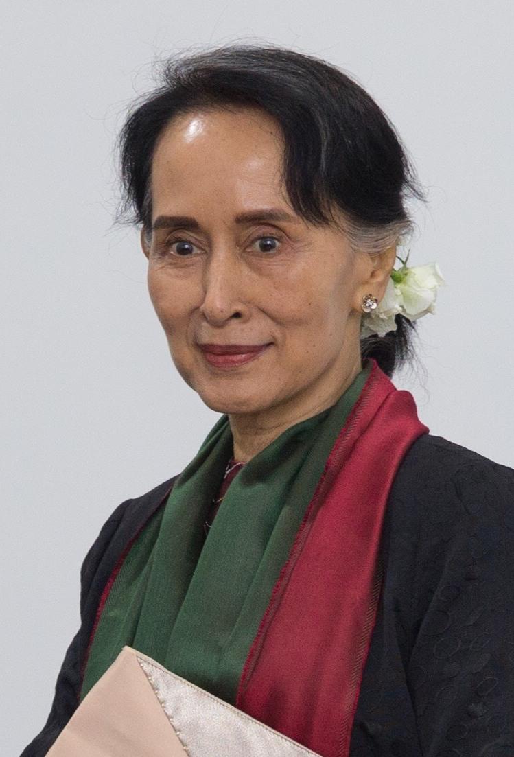 Aung San Suu Kyi, Myanmar's detained former leader, in a file photograph